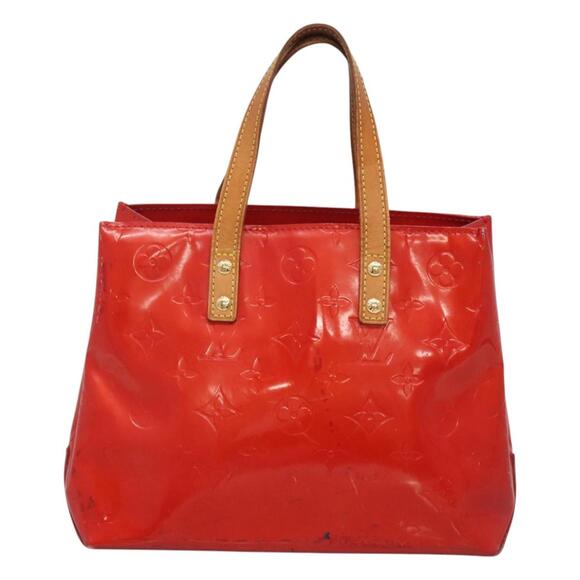 LOUIS VUITTON Monogram Vernis Reade PM Hand Bag Red Rouge M91088 - Picture 3 of 12